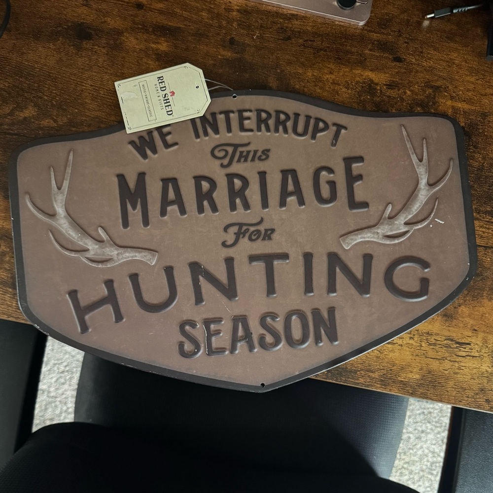 Rustic Brown Hunting Season Wall Sign